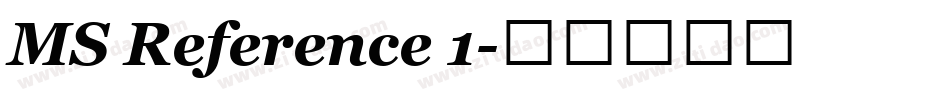 MS Reference 1字体转换